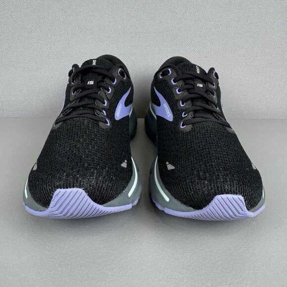 Brooks Ghost 15 Running Sneakers Shoes Womens 9 Black Jacaranda Salt 1203801B011 - Picture 2 of 9
